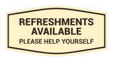 Fancy Refreshments Available Please Help Yourself Wall or Door Sign