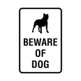 Portrait Round Beware Of Dog Sign