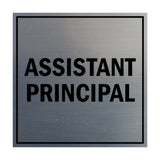 Square Assistant Principal Sign with Adhesive Tape, Mounts On Any Surface, Weather Resistant