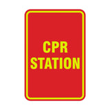 Portrait Round Cpr Station Sign