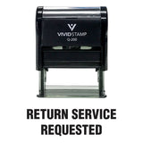 Black Return Service Requested Self Inking Rubber Stamp