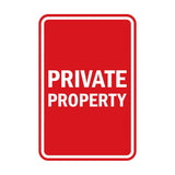 Portrait Round Private Property Sign