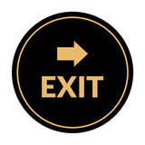 Signs ByLITA Circle Exit-Right Sign