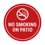 Signs ByLITA Circle No Smoking on Patio Sign