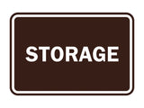Dark Brown Signs ByLITA Classic Framed Storage Sign