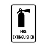 Portrait Round Fire Extinguisher Sign