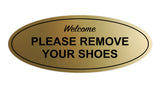 Signs ByLITA Oval Please Remove Your Shoes Sign