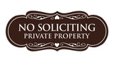 Signs ByLITA Designer No Soliciting Private Property Sign