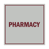 Square Pharmacy Sign with Adhesive Tape, Mounts On Any Surface, Weather Resistant