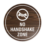 Circle No Handshake Zone Sign