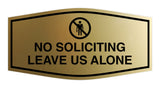 Fancy No Soliciting Leave Us Alone Wall or Door Sign