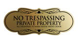 Signs ByLITA Designer No Trespassing Private Property Sign All Deliveries to Main House Front Door Sign
