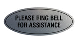Signs ByLITA Oval Please Ring Bell For Assistance Sign