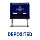 Blue Deposited Self Inking Rubber Stamp