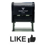 Black LIKE (Thumbs Up) Self Inking Rubber Stamp