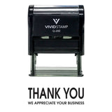 Black Thank You We Appreciate Your Business Self Inking Rubber Stamp
