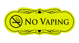 Signs ByLITA Designer No Vaping Sign