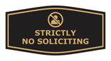 Fancy Strictly No Soliciting Wall or Door Sign