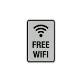 Portrait Round Free WiFi Sign with Adhesive Tape, Mounts On Any Surface, Weather Resistant