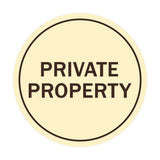 Signs ByLITA Circle Private Property Sign