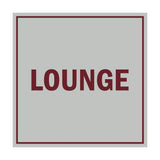 Square Lounge Sign with Adhesive Tape, Mounts On Any Surface, Weather Resistant