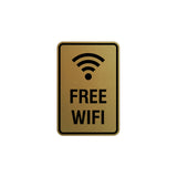 Portrait Round Free WiFi Sign with Adhesive Tape, Mounts On Any Surface, Weather Resistant
