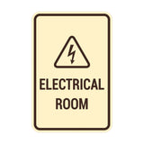 Portrait Round Electrical Room Sign
