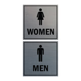 Square men women sign set with Adhesive Tape, Mounts On Any Surface, Weather Resistant