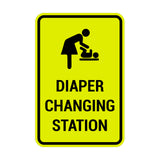 Portrait Round Diaper Changing Station Sign