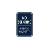 Portrait Round No Soliciting Private Property Sign