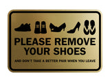 Signs ByLITA Classic Framed Please Remove Your Shoes Sign