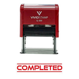 Red Completed Office Self-Inking Office Rubber Stamp
