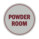 Signs ByLITA Circle Powder Room Sign