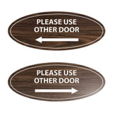 Oval Please Use Other Door Sign Set