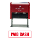 Paid Cash Self-Inking Office Rubber Stamp