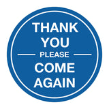 Signs ByLITA Circle thank you please come again with bar Sign