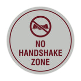 Circle No Handshake Zone Sign