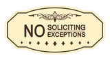 Victorian No Soliciting No Exceptions Sign