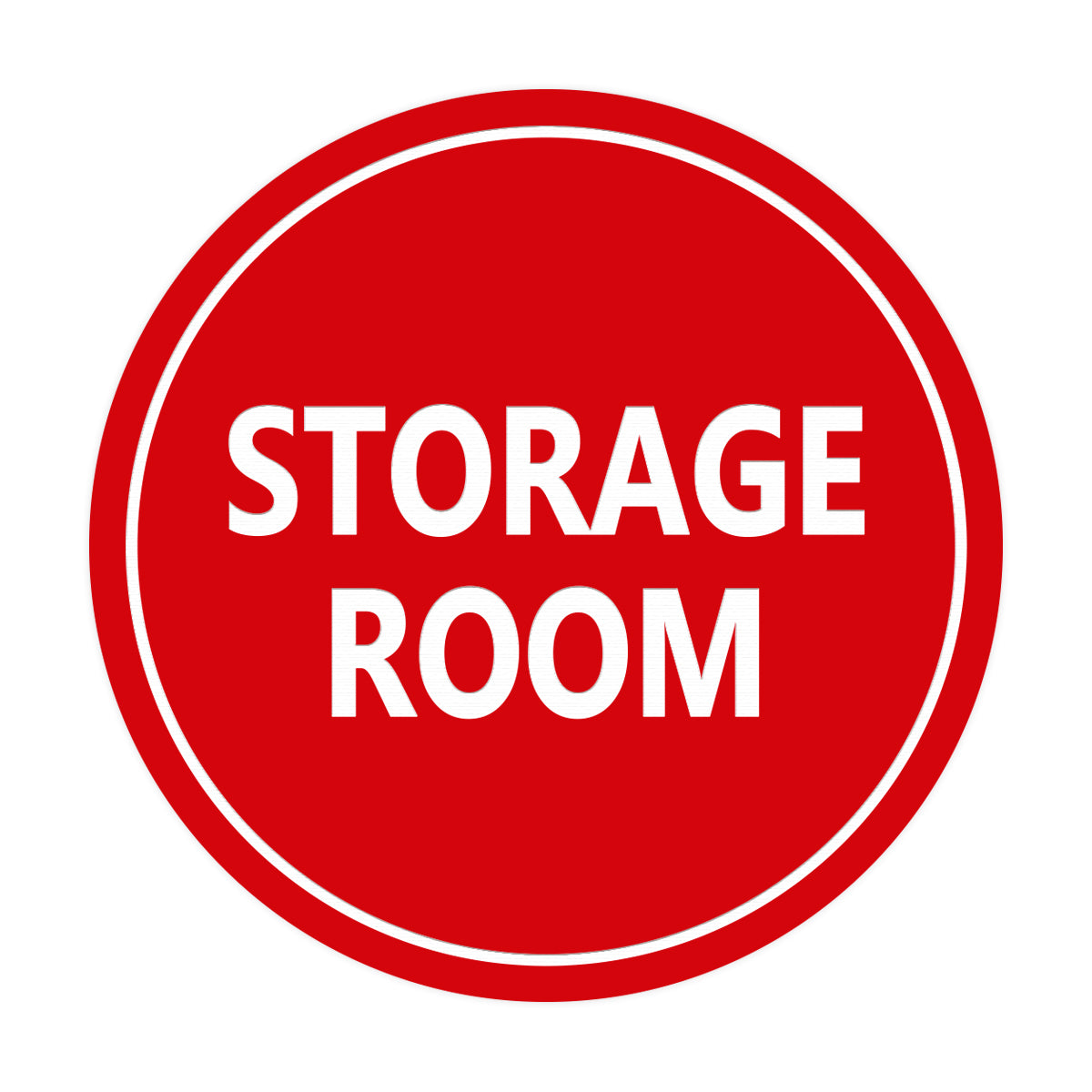 Red Signs ByLITA Circle Storage Room Sign