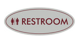Signs ByLITA Oval Unisex Restroom Sign