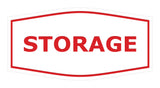 White / Red Fancy Storage Sign