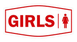 Signs ByLITA Fancy Girls (female bathroom icon) Sign with Adhesive Tape, Mounts On Any Surface, Weather Resistant, Indoor/Outdoor Use