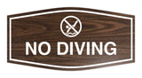 Signs ByLITA Fancy No Diving Sign with Adhesive Tape, Mounts On Any Surface