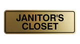 Standard Janitor's Closet Sign