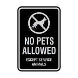 Signs ByLITA Portrait Round No Pets Allowed Except Service Animals Sign