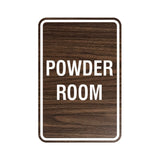 Signs ByLITA Portrait Round Powder Room Sign with Adhesive Tape, Mounts On Any Surface, Weather Resistant, Indoor/Outdoor Use