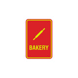 Signs ByLITA Portrait Round Bakery Sign with Adhesive Tape, Mounts On Any Surface, Weather Resistant, Indoor/Outdoor Use