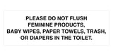 Signs ByLITA Basic Please Do Not Flush Etiquette Sign