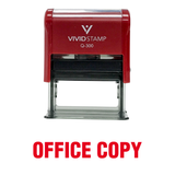 Red Office Copy Self Inking Rubber Stamp