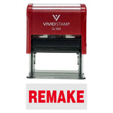 Red REMAKE Self-Inking Office Rubber Stamp